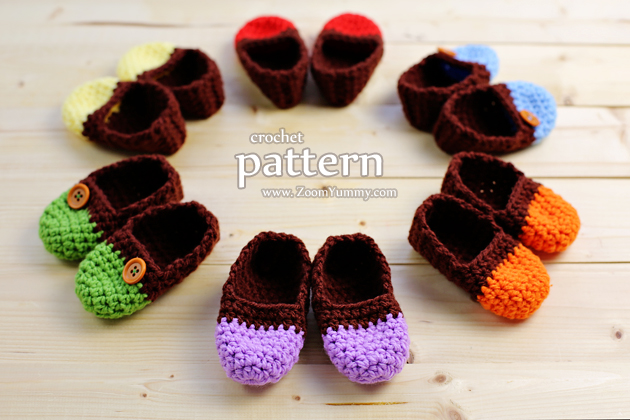 the easiest crochet baby slippers pattern - age 0-3 months