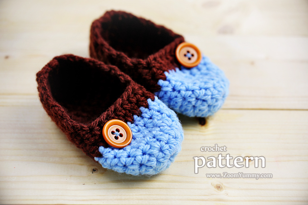 the easiest crochet baby slippers pattern - age 0-3 months