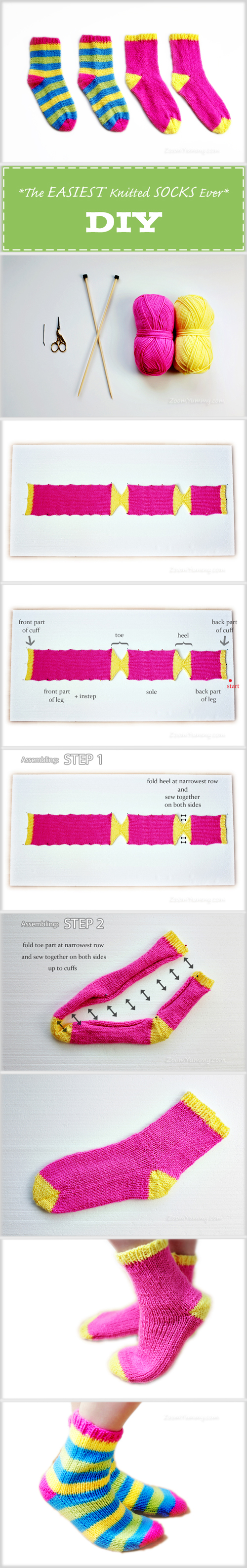 the easiest knitted socks ever diy tutorial and pattern