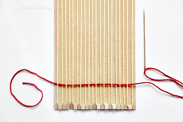 colorful woven coasters DIY