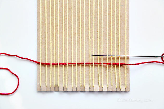 colorful woven coasters DIY