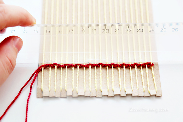 colorful woven coasters DIY