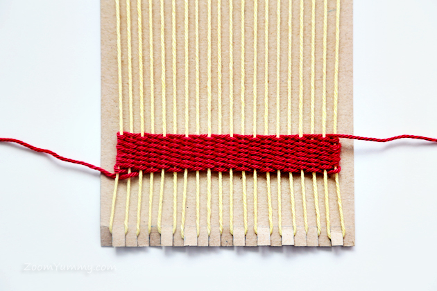 colorful woven coasters DIY