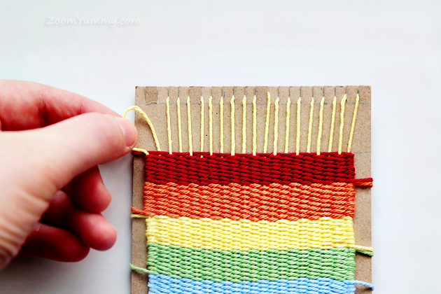 colorful woven coasters DIY