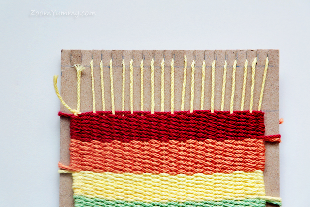 colorful woven coasters DIY