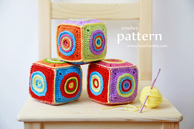 crochet cube soft toy pattern