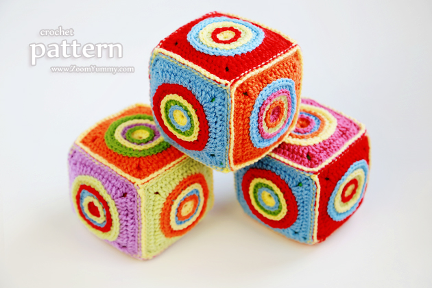 crochet cube soft toy pattern