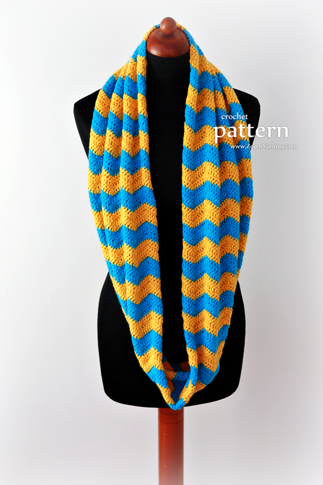 pattern crochet chevron infinity scarf