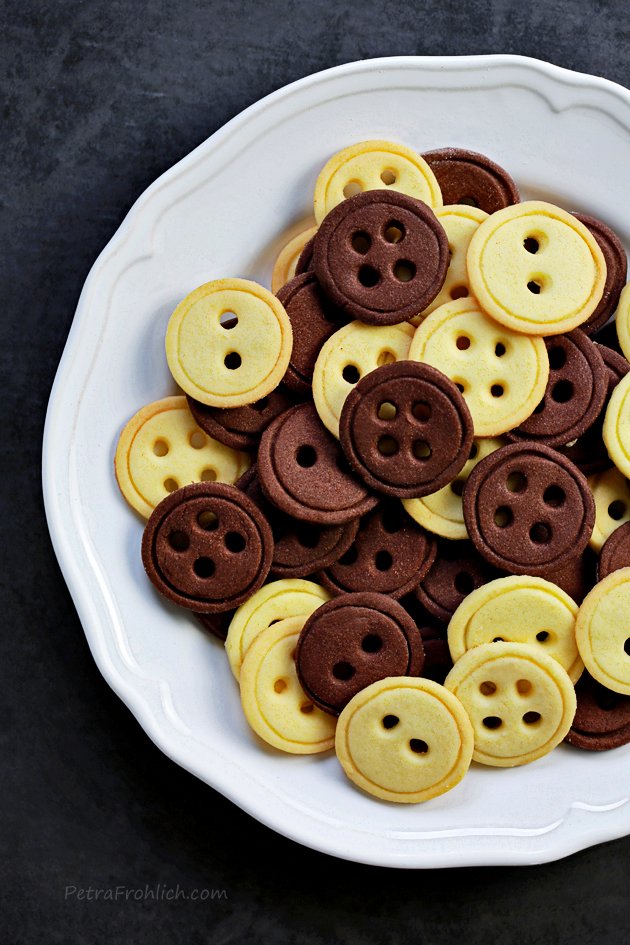 vanilla and chocolate button cookies recipe