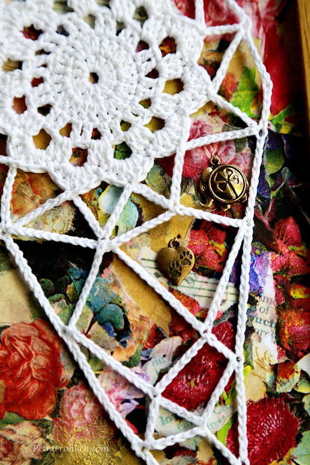 crochet angel wings and decoupage