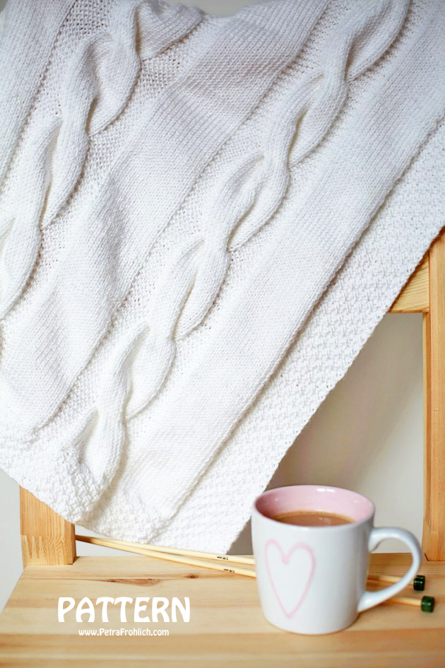 knit cable blanket pattern